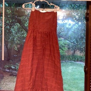 Nordstrom Rack Burnt Orange Bando Dress
